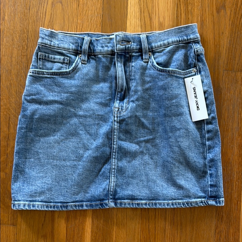 DKNY Blue Mini Skirt Casual